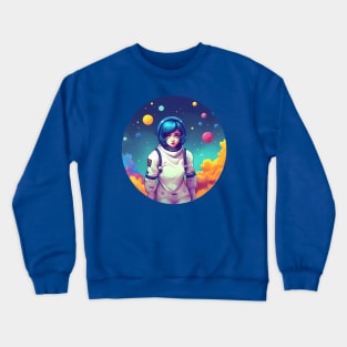 Anime character girl in space suit Crewneck Sweatshirt